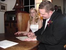 Devin signs documents